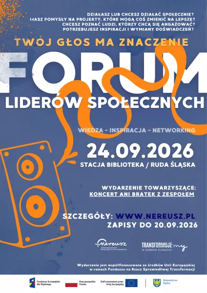 Forum Liderów Społecznych, które odbędzie się 24.09.2026 w Rudzie Śląskiej 