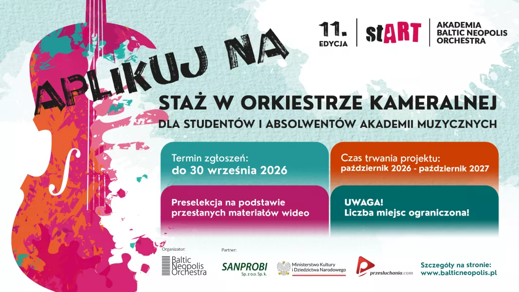 Nabór do Akademii Baltic Neopolis Orchestra na sezon 2026/2027
