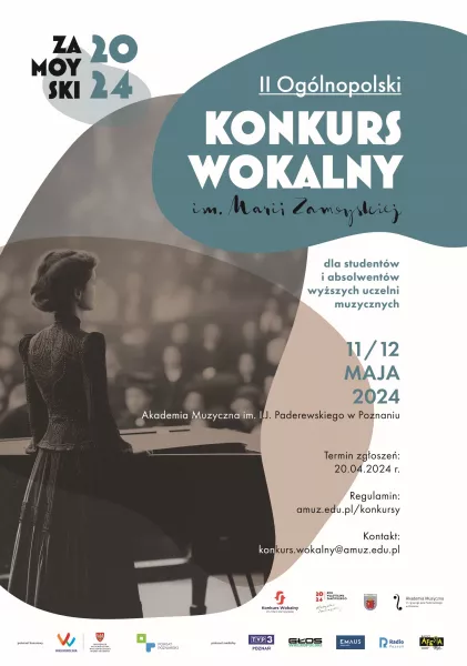 Akademia Muzyczna w Poznaniu - II Ogólnopolski Konkurs Wokalny im. Marii Zamoyskiej, 11-12 maja 2024
