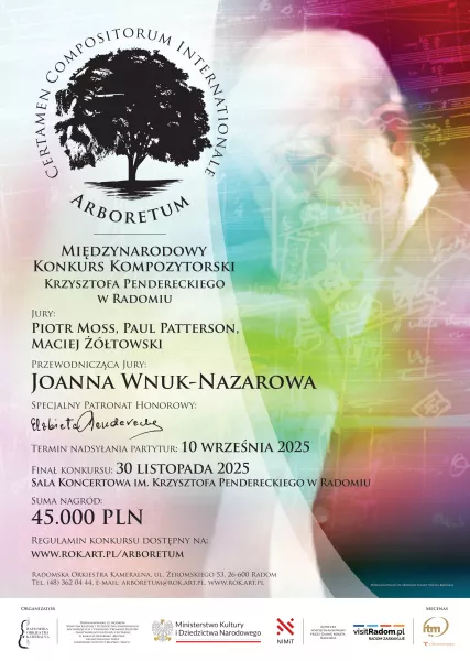 VI edycja Międzynarodowego Konkursu Kompozytorskiego Krzysztofa Pendereckiego ARBORETUM 2025