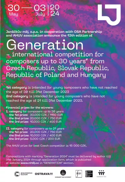 The 13th edition of the Generation Competition - an international competition for composers under 30