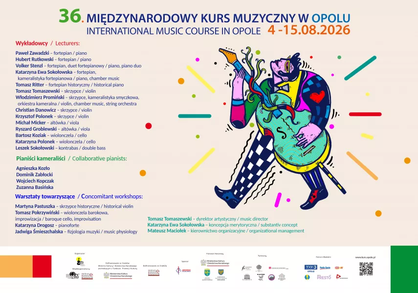 36. Międzynarodowy Kurs Muzyczny w Opolu - 4 - 15 sierpnia 2026 r.