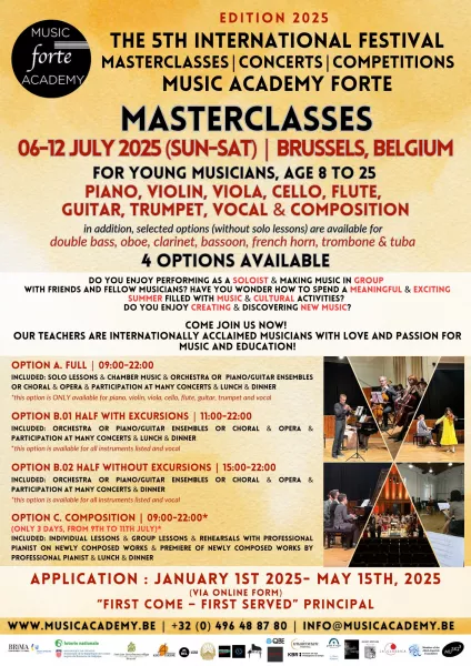 5th International Festival Music Academy FORTE 2025 - Masterclasses