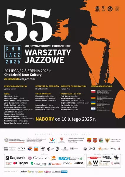 55. Międzynarodowe Chodzieskie Warsztaty Jazzowe - 20.07.-02.08.2025 r. - Chodzież